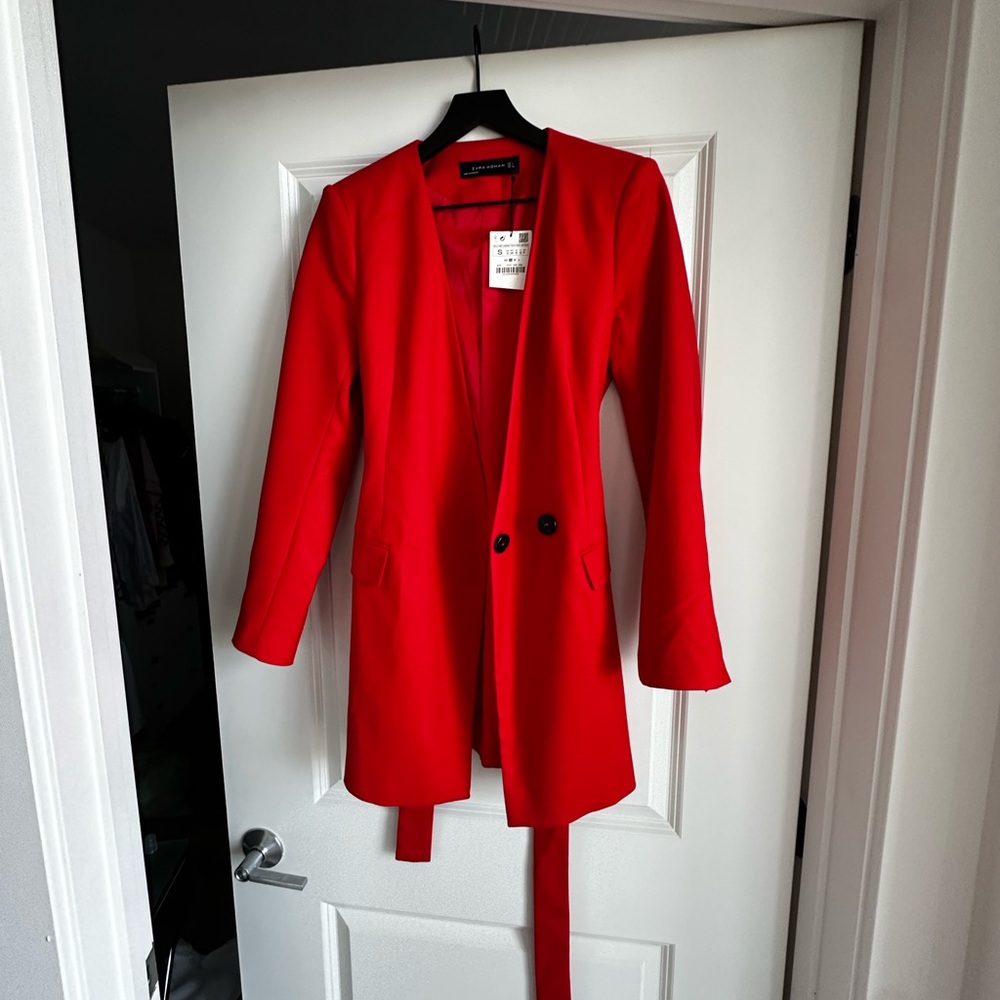 Zara Vibrant Red Women's Blazer